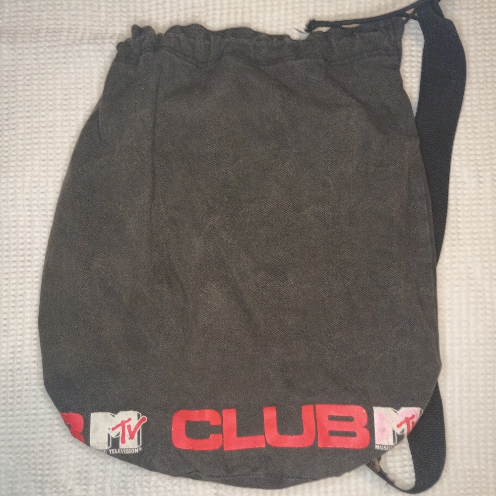 Vintage MTV Club Black and Red Barrel Shoulder Bag